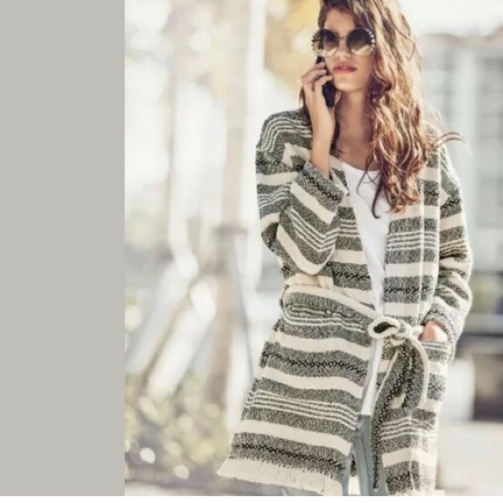 Eileen Fisher Striped Organic Cotton  Jacket